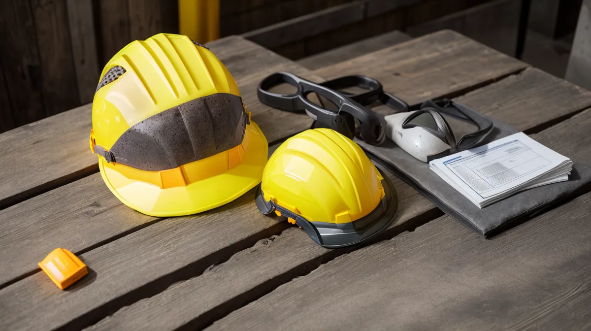 Bauabnahme auf der Baustelle vorbereiten: Polier prüft digitale Checkliste auf dem Tablet vor der Übergabe