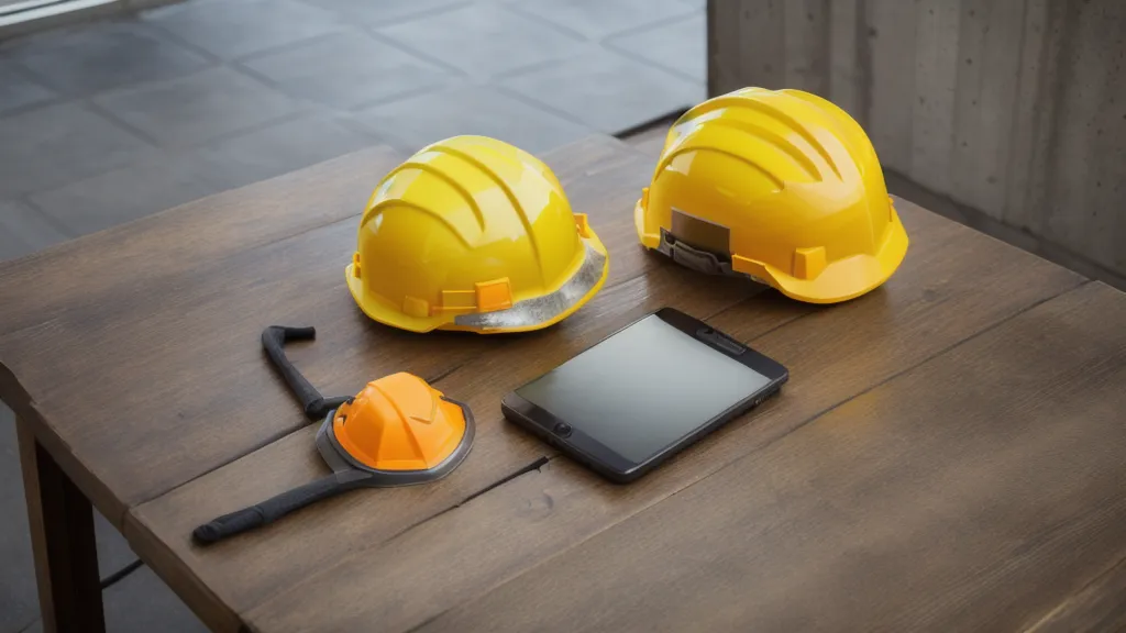 Digitales Werkzeugverzeichnis im Bauprogramm auf dem Tablet für die Kleingeräteverwaltung auf der Baustelle