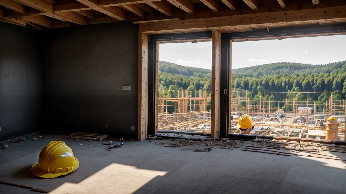Polier dokumentiert einen Baumangel direkt auf der Baustelle per Smartphone-Foto